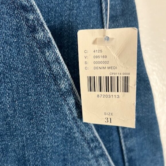 NWT Pilcro Anthropologie- The Kit High-Rise Blue Utility Shorts- Size 31 - Picture 5 of 8